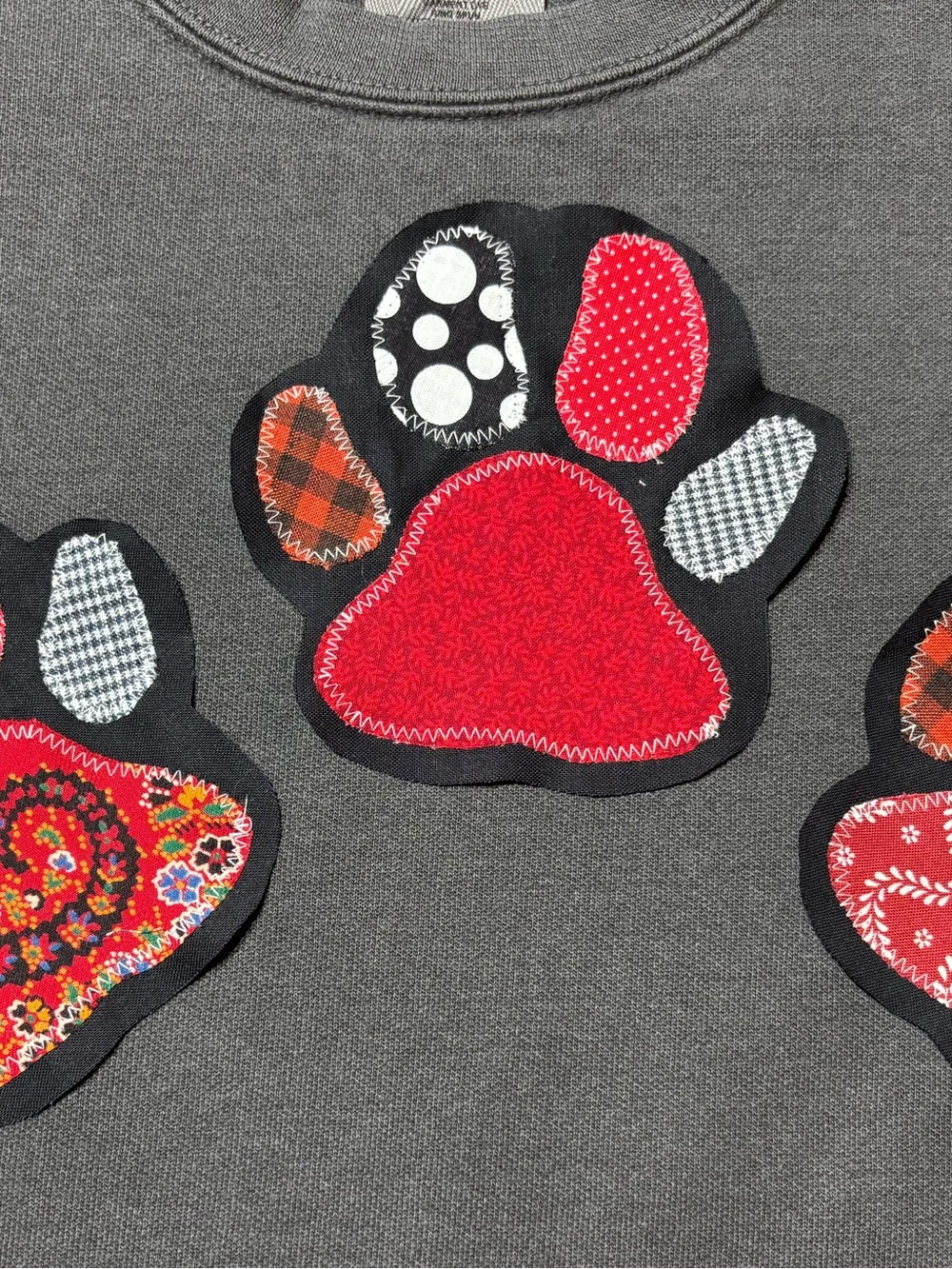 Dog pawprint paw patch Hoodie sweatshirt Fabric Appliqué available kids adults